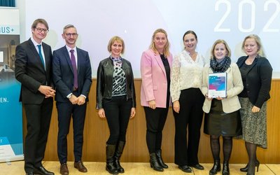 Gruppenfoto Gewinner-Organisation Erasmus+ Award 2023, Schulbereich BG/BRG Judenburg